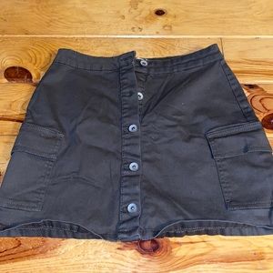Dark olive green mini skirt